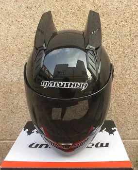 Malushun prekės gryna juoda spalva motociklo šalmas casco motokroso riterio šalmas keturis sezonus, pilnas veido apversti aukštyn šalmas
