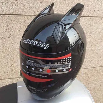 Malushun prekės gryna juoda spalva motociklo šalmas casco motokroso riterio šalmas keturis sezonus, pilnas veido apversti aukštyn šalmas