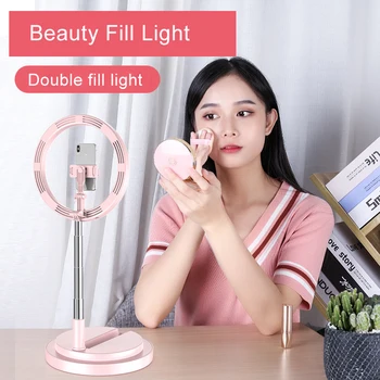 MAMEN 10 colių Selfie Žiedas Šviesos diodų (LED šviesos srautą galima reguliuoti Vaizdo Studija, Fotografijos Apšvietimo Portable 