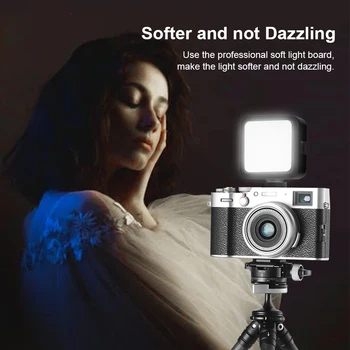 MAMEN Mini D36R LED Vaizdo Šviesos Nustatyti Išmaniojo telefono Vlogging Rinkiniai Su Mikrofonu Telefono Narve Trikojo Vaizdo Fotografavimo Nuotraukų Šviesos