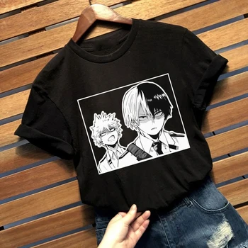 Mano Herojus Akademinės Bendruomenės Anime T Shirt Mens Viršūnes Tees Shoto Todoroki Trumpas Rankovės Atsitiktinis Vyrų Marškinėlius Drabužių Vyras