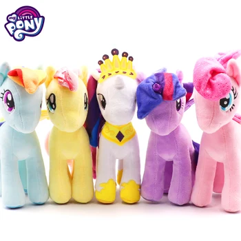 Mano Mažai Pony 22cm Žaislas Įdaryti Pony Toy Lėlės Pinkie Pie Vaivorykštė Brūkšnys Kino ir TV Vienaragis Žaislai, Draugystė, Magija Metu Vaikams