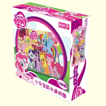 Mano Mažai Pony 50 Vienetų 100 Gabalas Cartoon Pjūklelis Vaikams Įspūdį Interaktyvus Vystymosi Dėlionės, Žaislai, Gimtadienio Dovanos Mergaitėms, 2