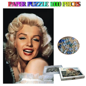 Marilyn Monroe Suaugusiųjų 1000 Vienetų Dėlionės Popieriaus Jigsaw Puzzles Garsaus Kino Žvaigždės Suaugusiųjų 1000 Gabalas Popieriaus, Galvosūkiai, Žaislai, Dovanos Vaikams