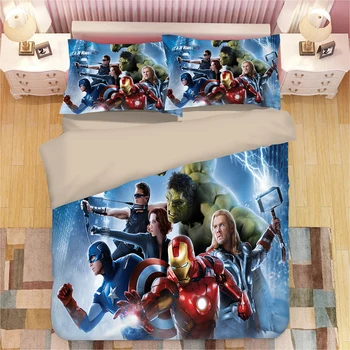 Marvel keršytojas patalynės komplektas vaikams lovos dekoro king size antklodė padengti karalienė lovatiesė 3/4pcs vaikų namų tekstilės skatinimo