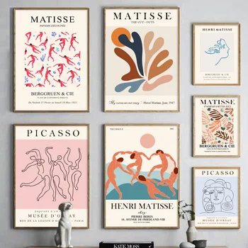 Matisse Abstrakčios Linijos, Mergaitė Žmogaus Kūno Derliaus Meno Tapybos Drobės Šiaurės Plakatai Ir Spausdina Sienos Nuotrauka Už Kambarį Dekoro