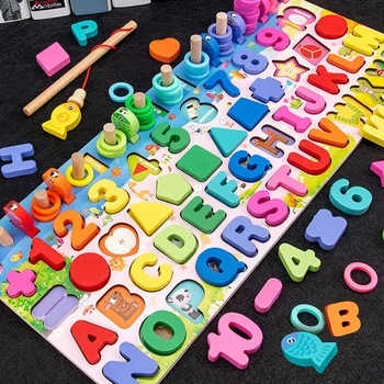 Mediniai Logaritminis Valdybos Montessori Žaislai Ankstyvasis Ugdymas Ikimokyklinio Spalva Forma Rungtynės Valdybos Montessori Žaislų 3 Metų Amžiaus