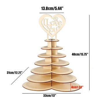 Mediniai širdelės formos Šokolado Mylėtojas Rėmo Puošimas Vestuvių Stendas Stiliaus Išskirtinį Šokoladą Stendas Šalies Įrankis, Naujas