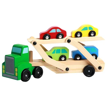 Medinis dviaukštis Transporto priemonė, automobilio modelio, žaislai, automobilių vaikams, Mediniai automobilių dovana