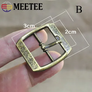 Meetee 5/10vnt ID20mm Metalo Pin Bronzos Reguliavimo Sagtis Dirželiai Mygtuką Rankinėje Bagažo Oda, Amatai, Aparatūros Priedai BF502