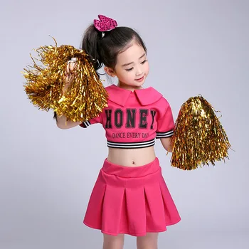 Merginos Cheerleaders Kostiumas Vaikų Futbolo Varžybose Cheerleaders Kostiumu Mergina Nudžiuginti Komandos Uniformas Vaikams Veiklos Etape Kostiumai
