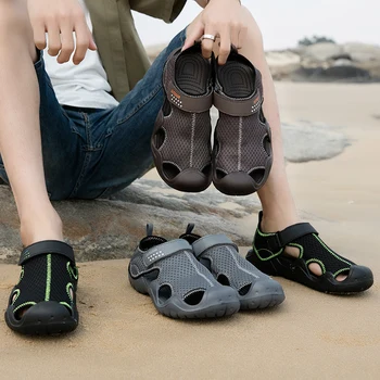 Merkmak 2020 Mens Vasaros Sandalai Mens Paplūdimio Sandalai Lengvas, Kvėpuojantis Batai Greitai Džiūstantys Vandens Batai Zapatillas Hombre