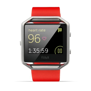 Metalinis Rėmas Korpusas +Klasikinis Minkšti, Lankstūs Silikoniniai Pakeitimo Sporto Apyrankę Smart Watch Band Gumos Dirželis Fitbit Blaze