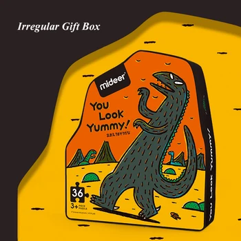 MiDeer Dinozaurą-Galvosūkį 36PCS Animacinių filmų Kūrybos Įspūdį 3+ Vaikai Popieriaus Dėlionė Unisex Švietimo Žaidimai Neteisėtų Dovanų Dėžutėje