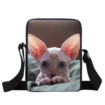 Mielas sfinksų kačių mažų pečių maišą moterų rankinės ponios nešti crossbody krepšiai mergaičių mini krepšys bookbag