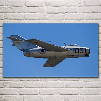 Mig 15 orlaivių sovietų naikintuvas kūrinys kambarį apdaila, namo sienų, audinio meno dekoro plakatas KM317