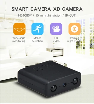 Mini Kamera Full HD 1080P Mini Kamera Infraraudonųjų spindulių Naktinio Mikro Kamera Judesio Aptikimo Vaizdo Diktofonas IP Kameros