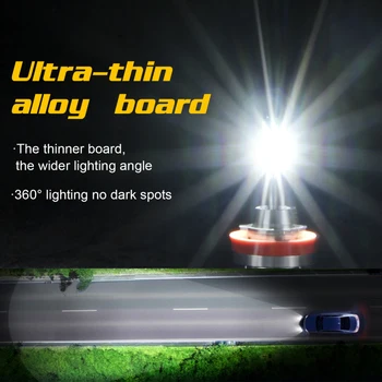 Mini NAUXITO H1/H4/H7/H11/9005/9006 LED Automobilių Žibintų Lemputės Mini Dydžio Automobilių Reikmenys 6000K Balta Led gimimo data LED Lustai