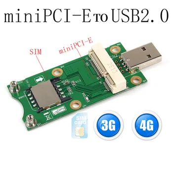 Mini PCI-E Wireless WWAN USB 2.0 Adapteris Kortelę, SIM Kortelės Lizdas WWAN/LTE Modulis 3G/4G už 
