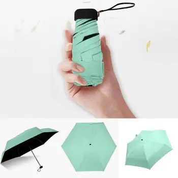 Mini Pocket Skėtis Moterų UV Mažas Skėčiai 180g Lietaus Moterų Vandeniui Vyrų Saulės Skėtis Patogus Merginos Kelionės Parapluie Vaikas
