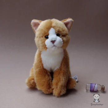 Modeliavimo Katė Pliušinis Vaikų Žaislas Iškamšos Lėlės, Žaislai, Dovanos Geros Kokybės Geltonos Katės