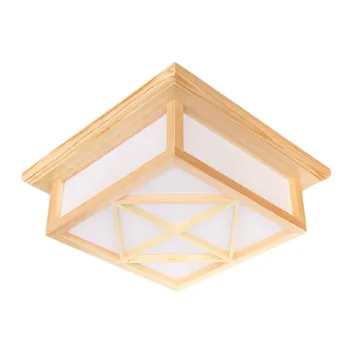 Modernios Kvadrato Paviršius sumontuotas ĄŽUOLO Medienos PVC lamparas de techo namų mediniai led lubų šviestuvas šviestuvas gyvenimo kambario, miegamasis
