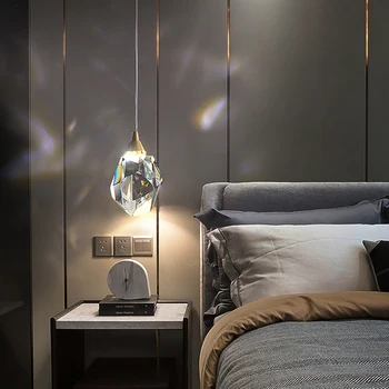 Modernūs, prabangūs krištolo sieniniai šviestuvai gyvenimo valgomasis, miegamasis patalpų apšvietimas šviestuvai virtuvės sala LED kabo žibintai
