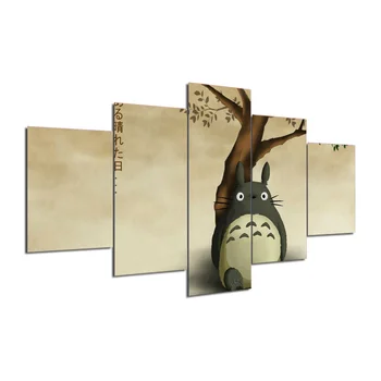 Modulinė Nuotraukas, 5 kolegijos Hayao Miyazaki Tonari no Totoro Drobės tapybos filmo plakatas ir Spausdina Drobės Tapybos F1106