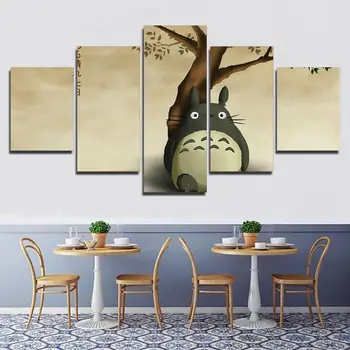 Modulinė Nuotraukas, 5 kolegijos Hayao Miyazaki Tonari no Totoro Drobės tapybos filmo plakatas ir Spausdina Drobės Tapybos F1106
