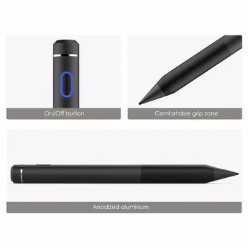 MoKo Aktyviai Stylus Pen, Aukštą Tikslumą ir Jautrumą Taško, 1,5 mm Capacitive Stylus, sensoriniu Ekranu Tablet/Smartphone