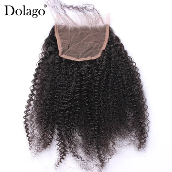 Mongolų Afro Keistą Garbanoti Plaukai Su Uždarymo 4 Vnt 3 Dolago Plaukų Produktų Paketus Su Uždarymo Žmogaus Plaukų Pynimas Remy