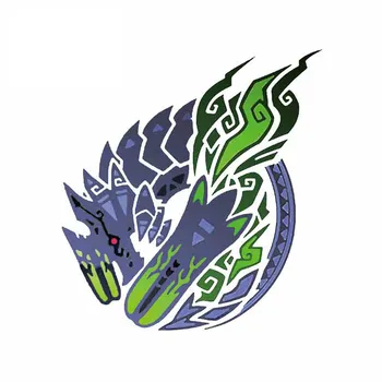 Monster Hunter Pasaulio Logotipas Kemperis Lipdukai, Vinilo Automobilių Lipdukas Anime Lipdukai 3D JDM VAN Apdailos Priedai KK13*10cm