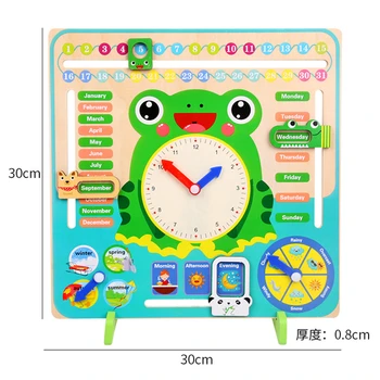 Montessori Mediniai Žaislai, Kūdikių Orų Sezono Kalendorius Laikrodis Laiką Pažinimo Ikimokyklinio Ugdymo Mokymo Priemonių Žaislai Vaikams