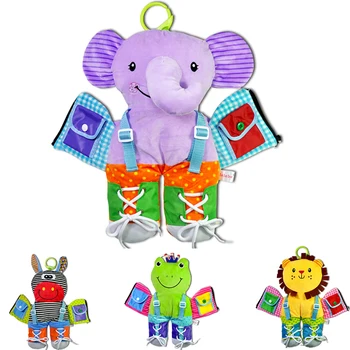 Montessori Ugdymo Žaislai Vaikams Ankstyvo Mokymosi Kūdikio smegenų Vystymuisi Mokyti Zip Snap Mygtuką Sagtis, Kaklaraištis, Batraiščiai