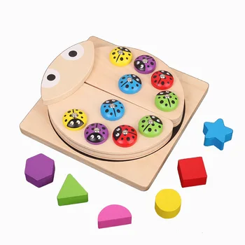 Montessori įdomus ankstyvojo ugdymo vaikų žvejybos žaislas nustatyti vaikų Magnetinės Medinės Dėlionės, žaislai berniukų ir mergaičių amžiaus 1-3 metai