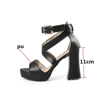 MORAZORA 2020 karšto pardavimo pu moterų gladiatorių sandalai sagtis mados aikštė aukštakulnius batus, mados platformos partija batus moteris