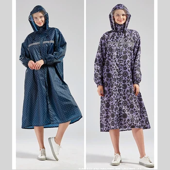 Moteris ilgai, lietaus kailis nepraleidžia Pėsčiųjų raincape Ilgas Lietpaltis Moterų ir Vyrų Pasirinktinis Vandeniui Švarkelis, Kelionės