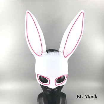 Moteriška Moteris EL Viela Katytė Kaukė Japonijos Led Fox Mask Masque Žavinga Kaukė Naktinis Klubas Šalies Kalėdų Karnavalas