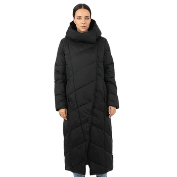 Moterų ilgas žemyn striukė parko outwear su gaubtu žąsų dygsniuotas kailis moterų plius dydis medvilnės šiltas kanados moterų drabužiai 19-130