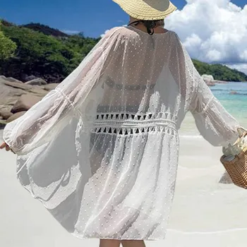 Moterų Skaidrus Paplūdimio Seksualus permatomas Mini Suknelė Lady Vasaros Nėriniai-up Akių Trumpą Suknelę Naujas