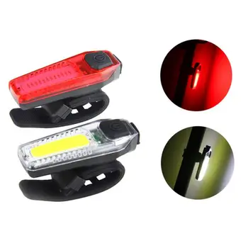 Motociklo Galinio Uodegos Šviesos diodų (LED) USB Įkrovimo Dviračio Šalmas Atgal pack Saugos šviesa Galiniai priekiniai kalnų Dviračių Priedai