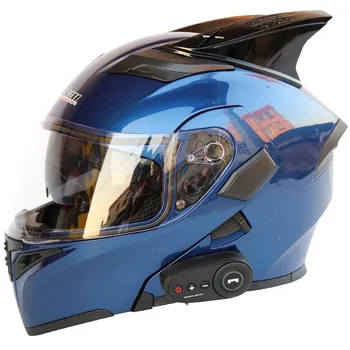 Motociklo šalmas motociklų bluetooth šalmas elektrinių transporto priemonių šalmas 1200 mAh baterija
