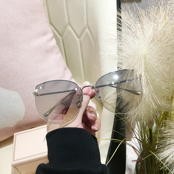 MS Naujų Moterų, Cat Eye Akiniai nuo saulės Taškus UV400 Prekės Dizaineris Aukštos Kokybės Gradientas Saulės Akiniai Moterų oculos Su dėžute