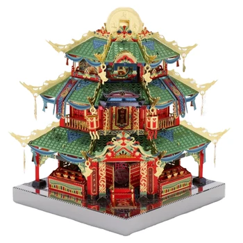 MU 3D Metalo Įspūdį Chinatown pastato Modelis 