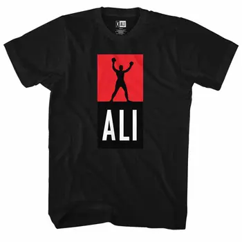 Muhammad Ali Nauja Juoda T-Shirt, Dydžių Sm 5Xl Logotipo Ali Marškinėliai