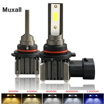 Muxall M2 H1 H4 H7, H11 LED Ledo Lemputės, Automobilių Žibintai, HB3 9005 9006 HB4 H8 LED Rūko Žibintas 6000K Motorcyle Lempos H4 LED Lemputės