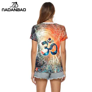 NADANBAO 2020 Naujas Mandala T-Marškinėliai Moterims, Vyrai, Poros Viršūnių Klasikinis Čakros Elastinga Marškinėliai trumpomis Rankovėmis T-Top, XXL Dydis