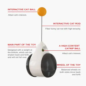 Naminių Kačių Ball Žaislas Balansas Sūpynės Automobilių Žaislas Katei Lazdelė Su Katžolių Kamuolys Pet Naudotis Chase Žaisti Žaislas, Skirtas Cat Kitten Interaktyvūs Žaislai