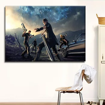Namų Dekoro Gyvenimo Kambario Sienos Plakatas Sistema Nuotrauka 1 Pultas Žaidimas Final Fantasy XV Epizodas Gladiolus Drobės HD Spausdinti Tapyba