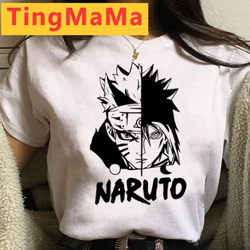 Naruto Akatsuki Grafinis Tees Moterų Kawaii Vasarą Animacinių filmų Topai Marškinėliai Harajuku Karšto Japonų Anime Ulzzang Unisex marškinėliai Moteriška
